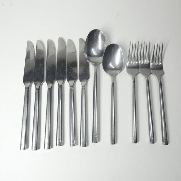 Hampton Silversmiths Ritz Flatware Lot 11pcs Stainless Forks Spoons Knives - Picture 1 of 8